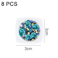 Miniatyrbild 2 av 4: Nagelkonst 3D Ros Rhinestones Set, Blandade Ädelstenar Metallblommor Charms Pärla för Nageldekoration Kvinna Flicka DIY Nageldesign Hantverk Dekoration