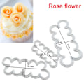 Miniatyrbilde 5 av 5: 9 stk Rose Nellik Peon 3D Blad Kake Kutter Blomst Fondant Glasur Verktøy Dekorering Mold DIY Baking Tilbehør