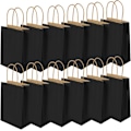 Miniatyrbild 1 av 5: papperspåsar, present-, godispåsar, handtag, kraftpapperspåsar, barnkalas, födelsedag, bröllop, jul Black