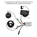 Miniatyrbilde 2 av 4: 15A 36V/48V 250W Børsteløs Motorstyring LCD8H Displaysett Litiumbatteri Modifikasjonsstyringssett for El-sykkel