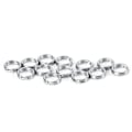 Miniatyrbillede 1 af 2: 50 stk. Fiskeri Rustfrit Stål Dobbelt Cirkel Split Ring Lokke Tackle Connector (6#)