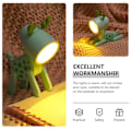 Miniatyrbilde 4 av 4: Mini Hundenattlys, Kreativ Mini Bordlampe Kjæledyr, Søt Tegneserie Dyr LED Skrivebordslampe Justerbar Valpenattlys, Blå