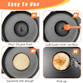 Miniatyrbilde 3 av 4: 8Pack Crumpet Rings Engelsk Muffinsringer 4 Tommer - Rustfritt Stål Dobbelt Rullede Tart Ringer Oppgradering Runde Metall Matlagingsbakst Ringer for Baking