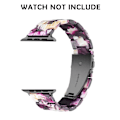 Miniatyrbillede 2 af 6: Armbånd Kompatibelt med Apple Watch Rem 42mm/44mm Serie 5/4/3/2/1, Slank Resin Håndledsrem Udskiftningsurrem Tilbehør