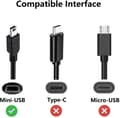 Miniatyrbillede 4 af 5: ING Mini USB-kabel 0,8 m USB-oplader opladerkabel Mini USB-opladerkabel USB-datakabel Mini-opladerkabel til Blue Yeti Recording Blå Sort