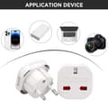 Miniatyrbillede 3 af 4: Rejseadapter til EU/DE/FR/IT/ES, 6 stk., til EU-stik, hvid, Type G til Type C, E, F, H (6 stk.)