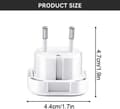 Miniatyrbilde 4 av 4: Reiseadapter til EU/DE/FR/IT/ES, 6 stk, til EU-plugg, Hvit, Type G til Type C, E, F, H (6 stk)