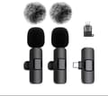 Miniatyrbillede 1 af 6: ING Trådløs Mikrofon, 2-pak, Lavalier Mikrofon, Bluetooth Mini Mikrofon, Til iPhone, iPad og Android, Til Videooptagelse, Batterilevetid