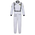 Miniatyrbillede 1 af 5: Astronaut Kostume Rumdragt Til Voksen Cosplay Kostumer Lynlås Halloween Kostume Par Flyvedragt Plus Størrelse Uniform -a Hvid Til Mænd Z White for Men XL