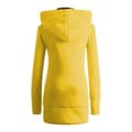 Vinter Kvinnor Hooded Thickened Plus Fleece Leopard Sweater Jacka Yellow M