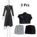 Miniatyrbilde 1 av 5: Daenerys Targaryen Dany Cosplay Kostyme Middelalderen Kjole Uniform Helt Outfit Kappa Halloween Festdrakt For Kvinner Aldult V S