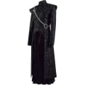 Miniatyrbilde 4 av 5: Daenerys Targaryen Dany Cosplay Kostyme Middelalderen Kjole Uniform Svart Outfit Kappe Halloween Festdrakt For Kvinner Voksen V XL