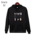 Miniatyrbillede 1 af 10: BTS Hoodies Efterårstrøjer SORT black V black M