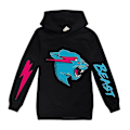 Miniatyrbild 1 av 2: Unisex barn Mr. Beast Lightning Cat Print Hoodie Top Tracksuit Navy Navy-Xin Navy Blu V Navy Blue 9-10 Years