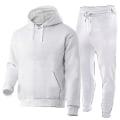 Miniatyrbild 3 av 5: 2 delar/ set Fitness träningsoverall för män Casual Sportbyxor Topp Sweatsuit Huvtröja Set #yogu V Black 2XL