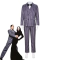 Miniatyrbild 1 av 5: Onsdag Gomez Addams dräkt Randig kostym för män Halloween karnevalsfest förklädnad för vuxna barn Z L