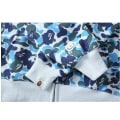 Miniatyrbild 4 av 4: Bape hoodie Shark Mouth Ape Camo Print Cotton Full kip Jacket fo k blå 4XL