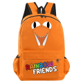 Miniatyrbilde 1 av 2: Rainbow Friends Ryggsekker Barn Skolesekk Ryggsekk med Stor Kapasitet V orange