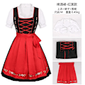 Pikkukuva 1 / 7: Mub- Naisten Oktoberfestin oluttyttö saksalainen mekko quare kaulan esiliina Cosplay-asu juhlamekot naisille festivaaliesitys 1 v 1 S