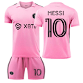 Miniatyrbild 2 av 3: Messi NO.10 Miami International Hemmetröja Rosa fotbollströja Set Se Z Adult XL