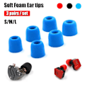 Pikkukuva 5 / 10: 3 par korvatulpat Memory Foam Eartips PUNAINEN red