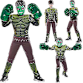 Pikkukuva 3 / 4: 2023 Lasten Vihreä Hulk Sankarit Halloween-asut Hieno Pojat Supersankarit Karnevaali Cosplay Vaatteet Pojat Lapset Joululahjat Naamio mask M
