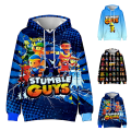 Miniatyrbilde 2 av 3: Stumble Guys 3D Print Hoodie Barn Kappa Huvjacka Ytterkläder C 120cm