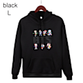 Miniatyrbillede 1 af 10: BTS Hoodies Efterårstrøjer SORT black V black L