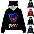 Miniatyrbilde 2 av 2: Poppy Playtime Huggy Wuggys Barn Kattøre Hoodie Treningsdress Topper D 160cm