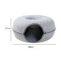 Miniatyrbillede 2 af 10: Kattehus Kattetunnel Donut BLÅ V Blue