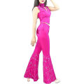 Pikkukuva 2 / 4: Barbie Hippie Disco -asu, vaaleanpunainen, leveälahkeiset housut, Halloween, cosplay, naisille ja tytöille XS