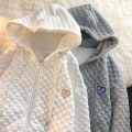 Miniatyrbild 1 av 5: Mode Retro Dam Hoodie Streetwear Waffle Sweatshirt Dam Z Black XXL