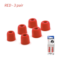 Pikkukuva 1 / 10: 3 par korvatulpat Memory Foam Eartips PUNAINEN red