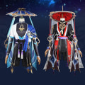 Miniatyrbild 4 av 5: Scaramouche Cosplay Genshin Impact Costume Peruk Anime Halloween Genshin Cosplay Wanderer Costume Uniform Herr Suits Z Suits XS