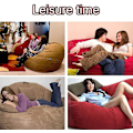 Miniatyrbild 5 av 5: Bean Bag Chair Cover, mjuk fluffig päls bärbar latsoffa Red 135x65cm