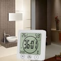 Miniatyrbild 6 av 6: LCD Badrum Väggklocka Temperatur Luftfuktighet Nedräkning