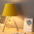 Miniatyrbild 4 av 5: 28CM golvlampa i massivt trä, 220V E27 utan glödlampa,