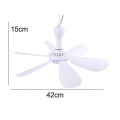 Miniatyrbild 4 av 6: 6 blad DC 5V USB Takfläkt Luftkylare Hängande USB