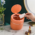 Miniatyrbild 4 av 6: Papperskorgen i plast, trumform lämplig för hushåll Orange