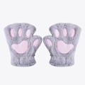 Miniatyrbild 3 av 5: Cat Paw Varma Handskar Half Finger Vantar Snygg Tjock Army Green