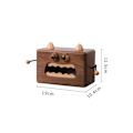 Miniatyrbild 4 av 4: Svart valnöt trä vävnadslåda prydnader Kreativitet Monster