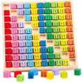 Miniatyrbild 1 av 4: Trämatteleksaker, multiplikationsbord i trä, mattespel,