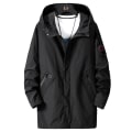 Miniatyrbild 1 av 6: Plus Size L Vår Höst Överrock Lång Hooded Windbreaker
