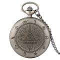 Miniatyrbild 1 av 5: Bill Cipher- Gravity Falls Theme, Quartz Pocket Watch, Retro grey