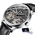 Miniatyrbild 5 av 5: Automatisk självvindande watch i mekanisk stil för män Silver White L
