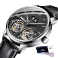 Miniatyrbild 5 av 5: Automatisk självvindande watch i mekanisk stil för män Silver White S