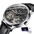 Miniatyrbild 4 av 5: Automatisk självvindande watch i mekanisk stil för män Silver White L