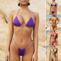 Miniatyrbild 2 av 5: 2-delad sexig slips Bikinitrem Mode dambaddräkt Orange M