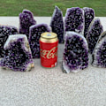 Miniatyrbild 4 av 5: 1 st 200-900 g naturlig ametist Geode Quartz Cluster Crystal
