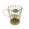 Miniatyrbild 1 av 4: Mugghållare Mugg Form Pod Förvaring Svart kaffe